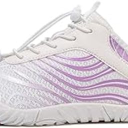 Anti-Slip Rubber Athletic Hiking Water Shoes for Mens Womens | Barefoot Aqua Swim Walking Shoes | Five-Finger Shoes | Running Shoes Lightweight Sneakers - Color: White-A | Size: 37-image-52