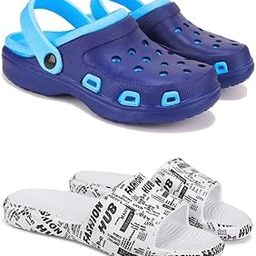 WINGSCRAFT-Lightweight Classic Clogs | Sandals |Slider Adjustable Back Strap for Men-Combo(2)-3019-3103-image-43