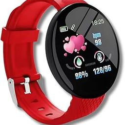 Drumstone (Diwali Special𝟏𝟓 Years Warranty Unisex Bluetooth Smartwatch D18 with 1.3-Inch HD Display |Waterproof Fitness Tracker|Comprehensive Sports Pedometer & Health Monitoring Bracelet - Red-image-95