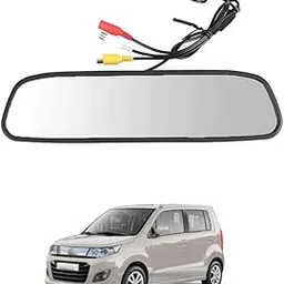 LOVMOTO Car Video Monitor 4.3 inch Auto Screen 12V-24V Universal Mount Clip-On Current Mirror for Backup Camera/Front Camera/Media Player/Safety Driving Comfortable with Wa-gonR-picture-45