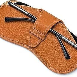 Leather Sunglasses Case, Traveling Glasses Case, Portable Glasses Holder Travel Bag, Eyeglasses Pouch with Button Clip for Eyewear, Spectacles & Goggles Cover for Men & Women (Multi Color)-image-94