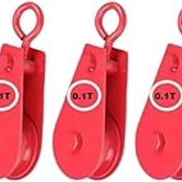 SP Electron 100kg (0.1 T) Metal Lifting, Hoisting Wheel, sheave Metal Climbing Pulley for Lifting Rope, Gym, Exercise, Pull up bar, Climbing, Hanging (Pack of 5)-24
