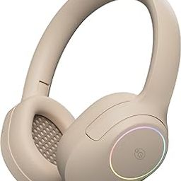 OOGE Echo 200 Wireless Bluetooth Headphones (Beige), 30H Playtime, 800H Standby Time, RGB Light, 250mAh Battery, Bluetooth 5.3, 10m Range, 1-Year Warranty-picture-4