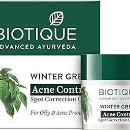 Biotique Bio Winter Green Spot Correcting Anti Acne Cream | Acne Control | Spot Correction Clears Blemishes |Enhances Skin Texture | 100% Botanical Extracts| Suitable for All Skin Types | 15G-image-38