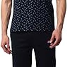 Men Cotton Blend Relaxed Night Suit Co-Ord Set with Round Neck Half Sleeve T-Shirt and Track Pant-Vj-Mns-Ttp-Group11-image-84
