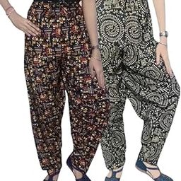 Printed Cotton Women's High Rise Patiala Salwar Multicolour Regular Fit-picture-12
