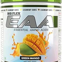Bigflex Eaa Essential Amino Acid Full Spectrum Eaas-Bcaa|Energy Booster|Keto Friendly|Muscle Strength|Replenish Electrolytes|Ultimate Recovery|- Pack Of 450 Gm Powder [30 Servings - Green Mango]-image-5