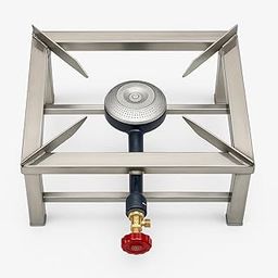 Gurubhai Equipments Stainless Steel Commercial Single Burner Gas Stove – Heavy-Duty Portable Stove for Catering, Restaurant & Outdoor Cooking (10"x10"x10")-image-22