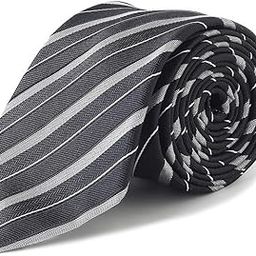 Men Black Stripe Formal Tie-image-3