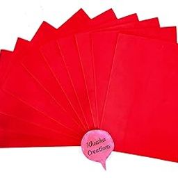 Plain Foam Sheets (Pack of 10, Red) for Craft, School Projects, DIY-31