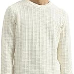 Men's Cotton Regular Fit Round Neck Textured Sweater-image-2