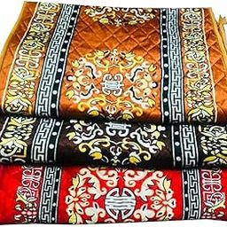 Kuber Industries Velvet 3 Piece Bed Side Runner Set - Assorted-6