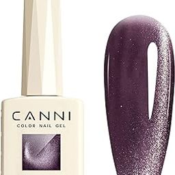 CANNI HEMA FREE Cat Eye Gel Nail Polish - Shimmer Velvet Series Nail Gel Polish Soak Off LED Nail Art Starter Manicure Salon DIY at Home (CE-8007, 9ml)-image-51