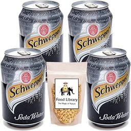 FOOD LIBRARY THE MAGIC OF NATURE Schweppes Soda Water Can(Imported),300Ml-Pack Of 4 + Food Library Roasted Salted Peanuts,200G-picture-11