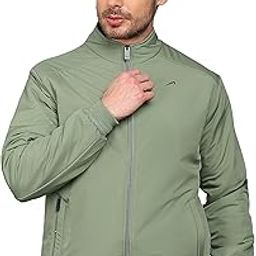 Men's Winter Jacket | Lightweight Nylon Outerwear with Zip Closure & Multiple Pockets | Machine Washable | Color - Silver Pin | Size - 5XL-image-0