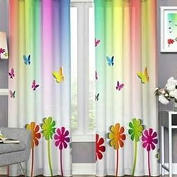 RA Enterpsrises Digital 3D Printed Modern Polyester 19 Design Special Long Crush Single Piece Door Light-filtering Back Tab Curtain | (Pack of 01, 5 Feet x 4 Feet), Multicolor-image-28