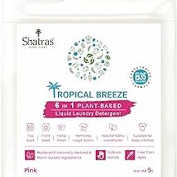Shatras Pink Lily Liquid Detergent 5 Liter, Laundry Liquid for Fabric Care, Suitable for Top-Load and Front Load Machine and Hand Wash, Concentrated Laundry Detergent-picture-31
