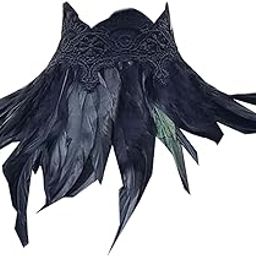 Feather Cape Shawl Punk Costume Accessories Decoration Feather Shoulder Wrap-image-2
