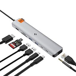 Spigen ArcDock Multi Hub Space Gray (9-in-1,4K@60Hz HDMI,2xUSB-C,2xUSB-A,SD3.0,Micro SD3.0,Ethernet 1Gbps,Audio)-image-24