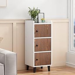 Amazon Brand - Umi 3 Tier Engineered Wood Storage Cabinet Units with Door for Living Room Home Kitchen Storage Rack Dresser Organizer Bedside Table Nightstand Space Saving Furniture - 41x38x102cm-17
