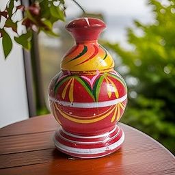 Salvus APP SOLUTIONS Traditional Wooden Round Kumkum/Sindoor Box For Women & Utility (Multicolour, 4.5 inch)-image-58