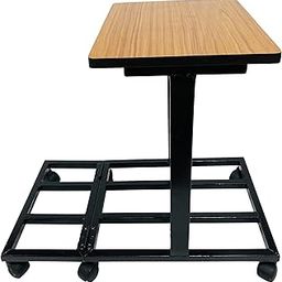 SOMRAJ Iron Three Inverter Battery UPS Trolley for Three Batteries with Wooden top Heavy Duty Trolley (with Wheel, for Three Batteries)-picture-6