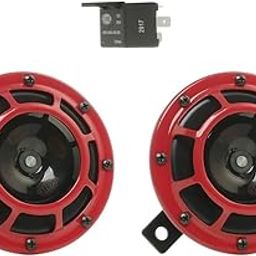 HELLA Loud Super Tone Electric Horn B133 KIT Red Black 12V 300-500Hz 66W-30