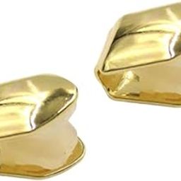 HEALLILY 2Pcs Plated Gold Mouth Teeth Hip Hop Teeth Plain Top Tooth Single Grill Cap for Teeth Grills Rapper Jewelry Teeth Mouth Party Accessories-picture-29