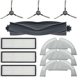 HASTHIP® Compatible with Dreame D10s Plus 10Pcs Accessories for Dreame D10s Plus Vacuum Cleaner, with 1 Main Brush, 3 Side Brushes, 3 Mops, 3 Filters, Replacment Accessories Parts for D10s Plus-2