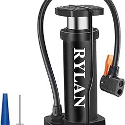 Rylan Bicycle Foot Pump - High Pressure Air Pump for Cycles, Balloons, Footballs and Tyres-image-65