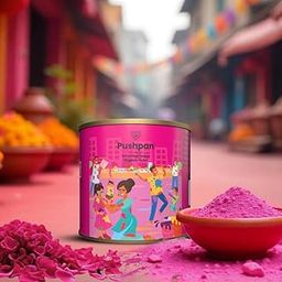 Pushpan - Recycled Flower Organic Gulal 50gm (Pink)-image-63