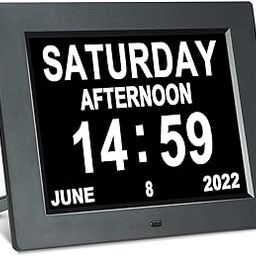 Medication Reminder Day Date Time of The Week Clock Digital Calendar Dementia for Seniors Elderly Impaired Vision Memory Loss Clock-19