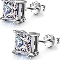 925 Silver Solitaire Square Earrings for Women | 92.5 Sterling Silver and Princess Cut Diamond like Brilliance Sparkling Zirconia for that Stunning Shine | Lovely Gift-image-4
