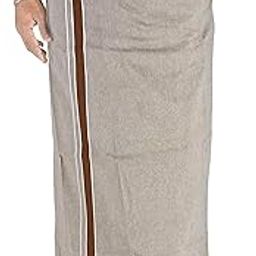 Kerala Style Men's Cotton Welcro Pocket Dhoti, Vesti/adjustable for all size (Single Dhoti)-image-71