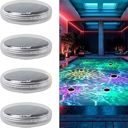 hardoll Solar Swimming Pool Light Outdoor Warm White & RGB Color with Remote Control – Waterproof Floating LED Light for Garden, Pond, and Pool Decoration(Pack of 4)-image-74