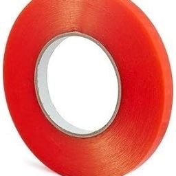 Artnery Red Double Side Strong Polyster/Acrylic Transparent Tacky Tape (11mm x 40 meter)-image-41