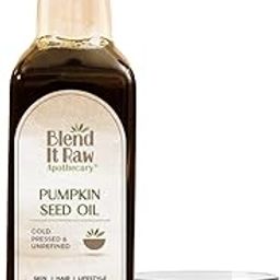 Blend It Raw Apothecary Pumpkin Seed, 100ml for Hair Regrowth & Reducing Hair Fall | 100% Pure Cold Pressed Oil, Edible Grade-image-89