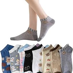 Ankle Length Women Socks Low Cut Invisible Liner Non slip Athletic Boat Girls Socks Comfort No Show Free Size Printed design-22