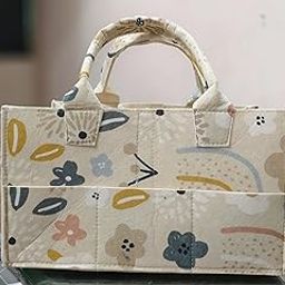 Baby Caddy Printed Felt Products Caddy Diaper Organiser Bag | Multifunctional Travel Diaper Backpack Baby Wipes Felt Storage, Nursery, Foldable and Portable | Printed-picture-13