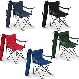 Alloy Steel Portable Folding Chair With Arm Rest And Cup Holder With Carrying Bag For Camping Travelling Lawn Patio Fishing Garden Beach Picnic Outdoor Foldable Chair, Multicolor-image-36