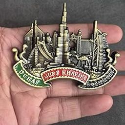 DT DECTONE Metal Fridge Magnet, Red & Green Dubai Burj Khalifa 3D Metal Magnet for Fridge, Study Table, Office Desk, Ideal Gift, Best Home Decor Item for Travel Enthusiasts 8 X 6 CM, Pack of 1-image-73