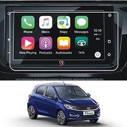 Armour Guards 9H Scratch Resistant, Unbreakable, Flexible & Shatter Proof Car Infotainment Screen Protector Compatible with TATA TIAGO Xza Plus Dual Tone (7 Inch) (Transparent)-13