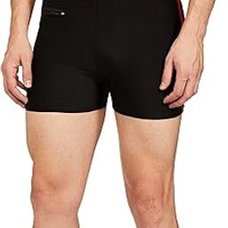 Mens Costume IS-5248 Black RED MANTONGNI Size Free Size with Goggles Silicone is-SG Large with Box Grey and 100% Silicone Swimming Cap Plain RED-image-75