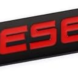 Sakuun Diesel Car Badge 3D Logo Metal Emblem Automotive Sticker Decal Flexes to Cars, Motorcycles, Laptops, Windows, Any Smooth Surface 7.5 cm X 2 cm Black & Red-picture-24
