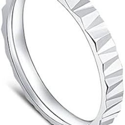 Pure 925 Sterling Silver Band/Ring| Jazzy Silver Band for Men | Rhodium Finish, No Stone| Gift for him (2.5 gms)-image-15