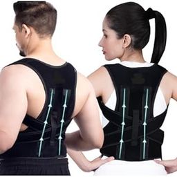 MYLOFIT Posture Corrector Belt for Men & Women | Free Size Adjustable Back Brace for Upper & Lower Back Pain Relief | Unisex Spine Support with Breathable Neoprene | Ideal for Office, Gym & Home Use-image-80