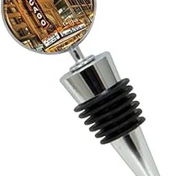 Chicago Marquee Wine Bottle Stopper in Gift Box, Perfect for House Warming Gift-12