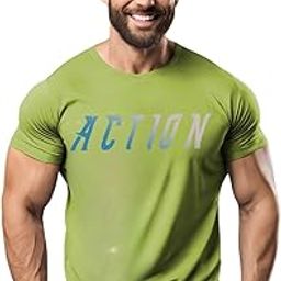 3Colours RGB Men's Dri-Fit Polyester T-Shirt | Quick-Dry Activewear for Gym, Running & Sports-Action-image-34