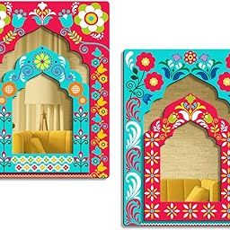 Sehaz Artworks Jharokha wall hangings for living room | Home Decoration Items for Living Room | Wall Decoration Items for Bedroom | Decorative Items for Home wall | Mirror Jharokha Wall Décor-11