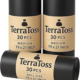 TerraToss Garbage Bags [90 Pcs,19X21 inches] | Medium-Size Dustbin Bags [Pack of 3] 30 Bags/Roll (Medium)-16